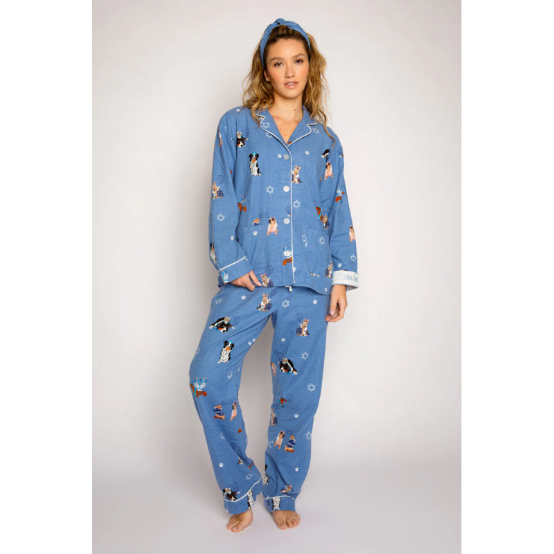 PJ Salvage Ensemble pyjama boutonné en flanelle pour femme