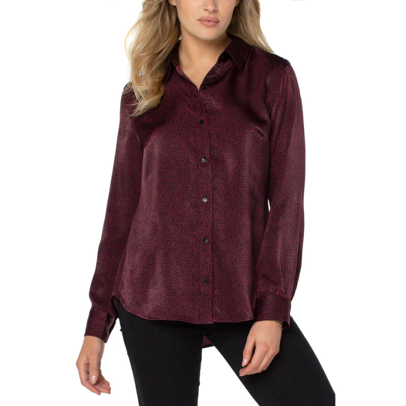 Liverpool Button Up Print Blouse