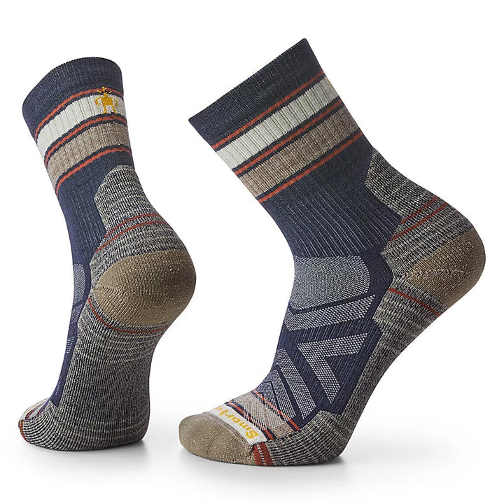 SmartWool Men's Hike Light Cushion Striped Mid Crew Socks