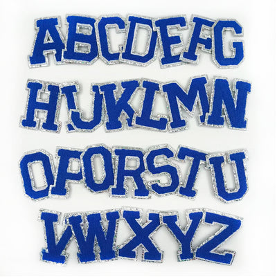 Ezeeteez Chenille Letters - Silver Trim