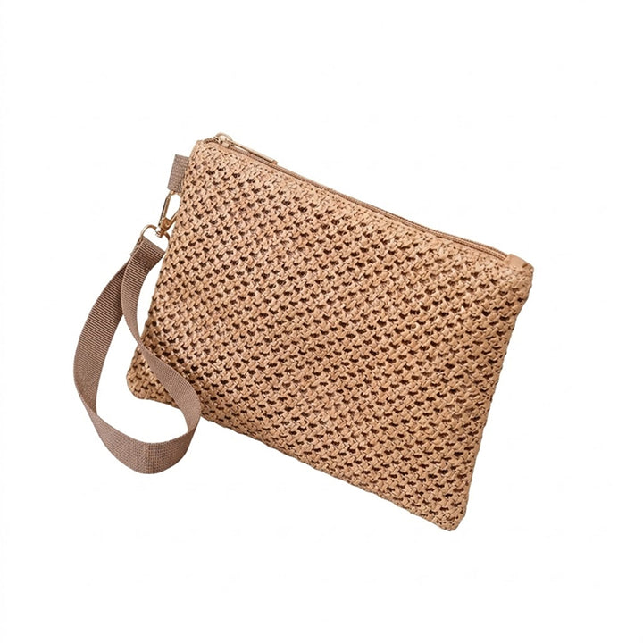 Take It Outside Essentials Braided Straw Clutch Bag