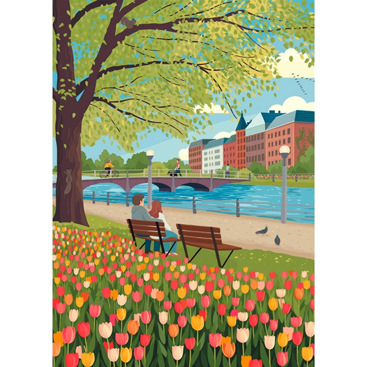 Villager Puzzles - Tulip Season | 500-Piece Puzzle