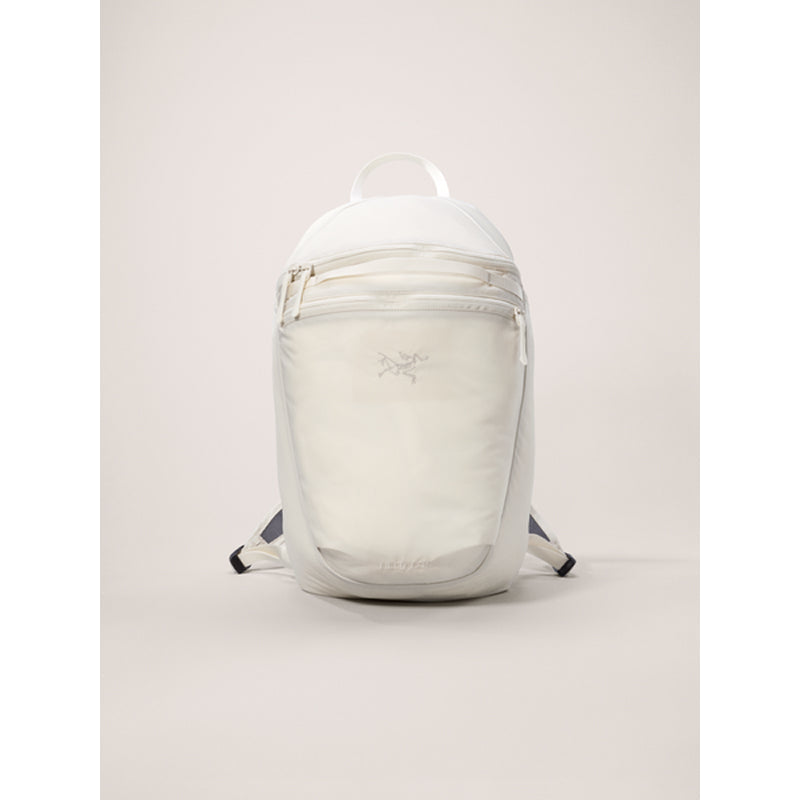 White backpack on a light gray background