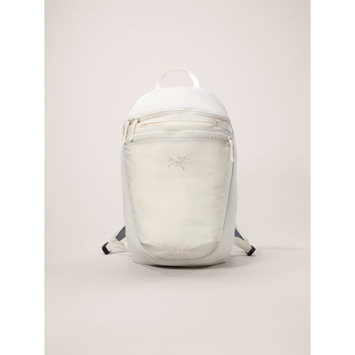 White backpack on a light gray background