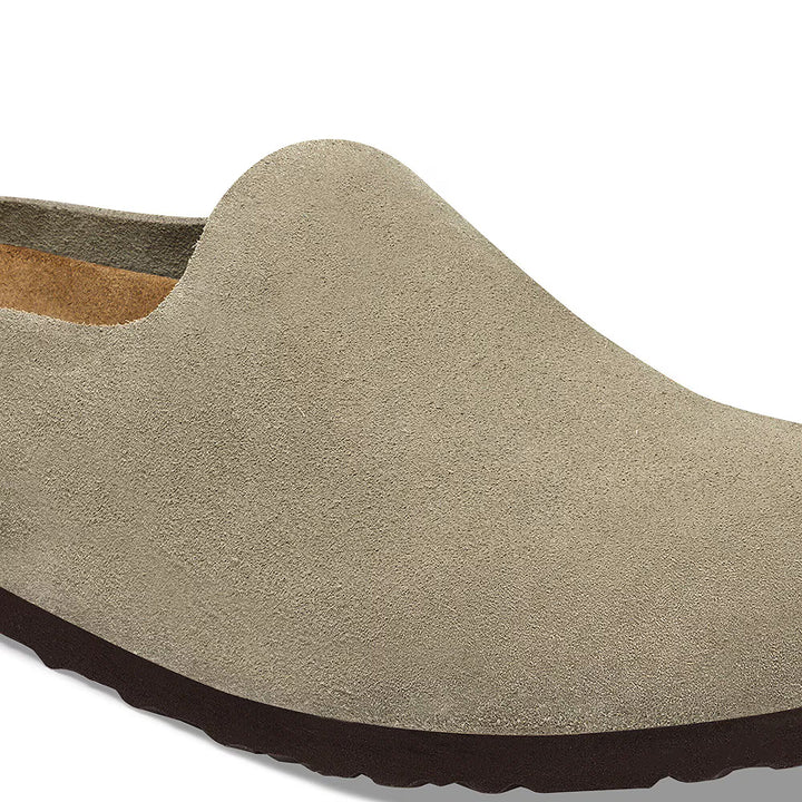 Birkenstock Amsterdam Cuir Suède Enveloppé - Taupe