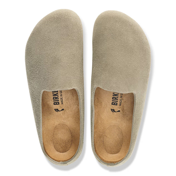 Birkenstock Amsterdam Cuir Suède Enveloppé - Taupe