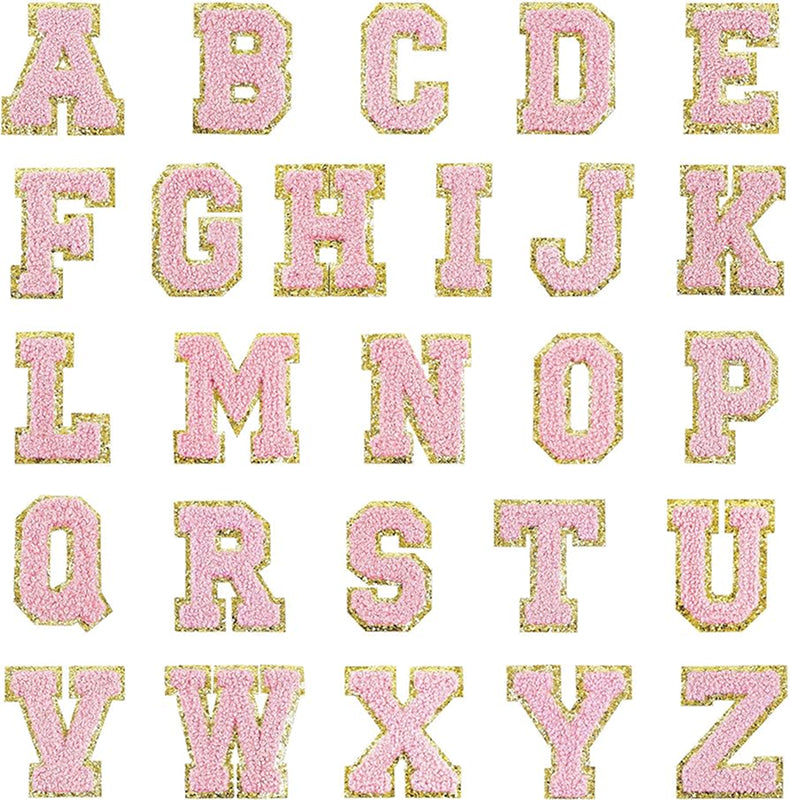 Ezeeteez Chenille Letters - Gold Trim