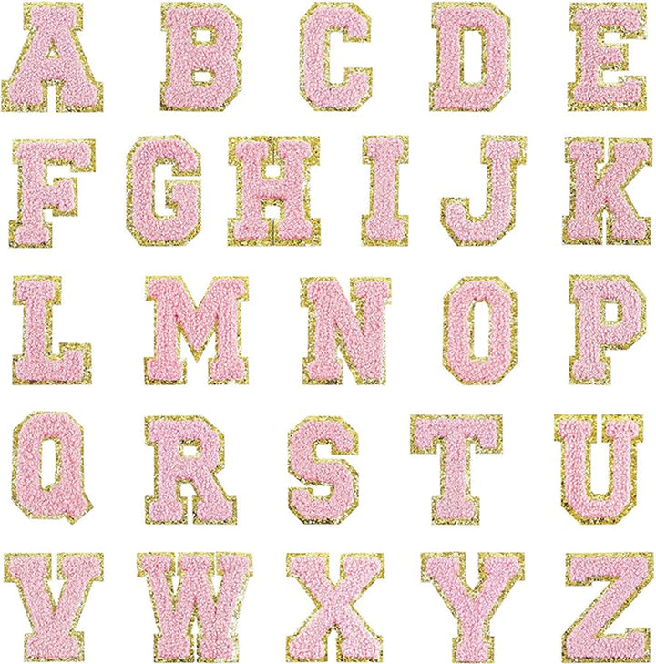 Ezeeteez Chenille Letters - Gold Trim