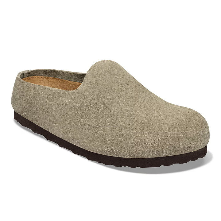 Birkenstock Amsterdam Cuir Suède Enveloppé - Taupe