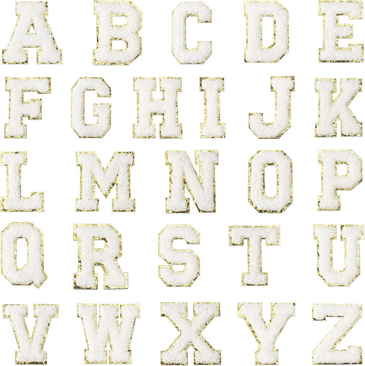 Ezeeteez Chenille Letters - Gold Trim