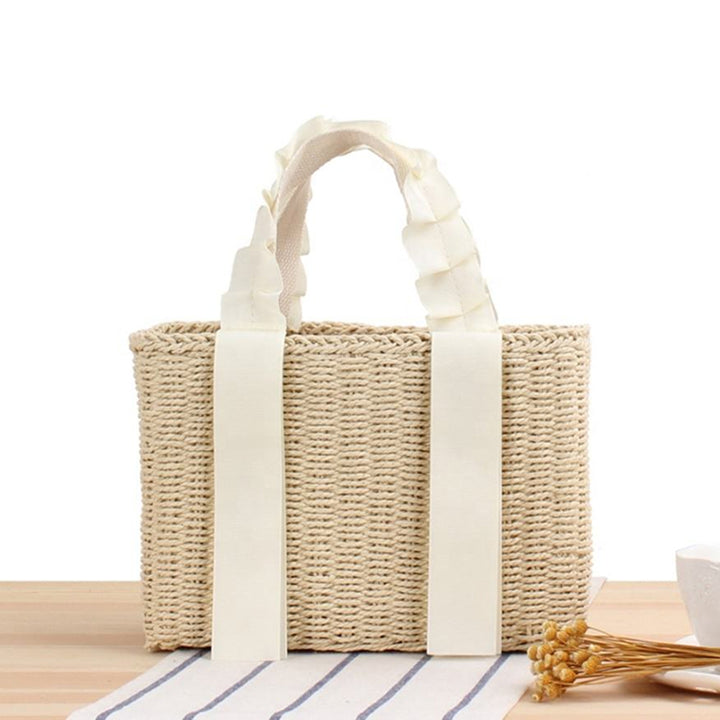 Take It Outside Essentials Ribbon Straw Tote