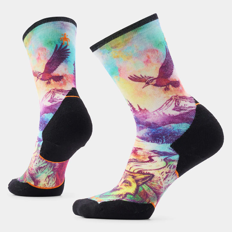 Smartwool Women's Trail Run Serene Peak Print Crew Socks