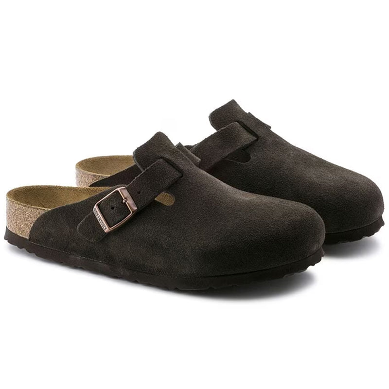 Birkenstock Boston Soft Footbed Suede Leather Mocha - Regular