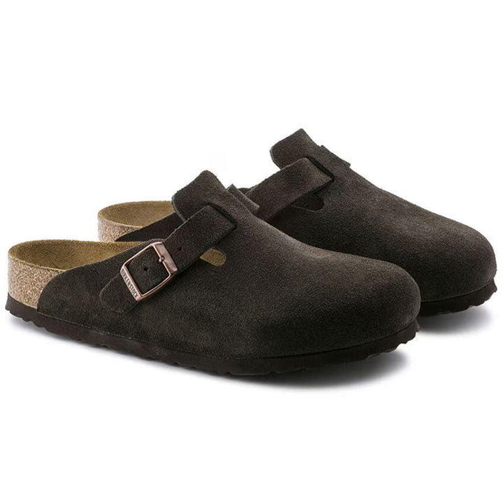 Birkenstock Boston Soft Footbed Suede Leather Mocha - Regular