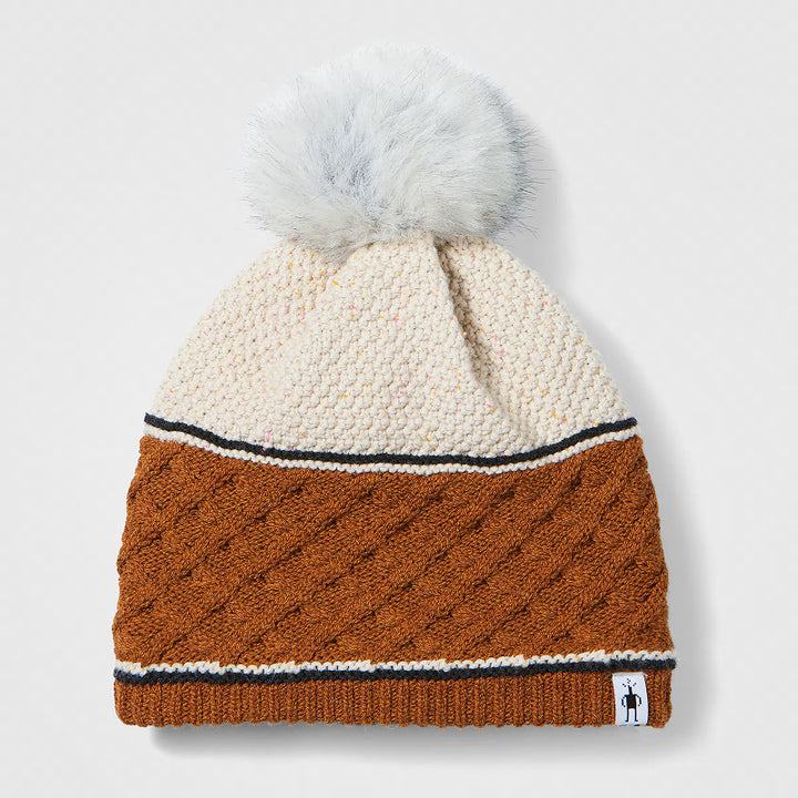 Smartwool Cable Knit Colorblock Pom Beanie