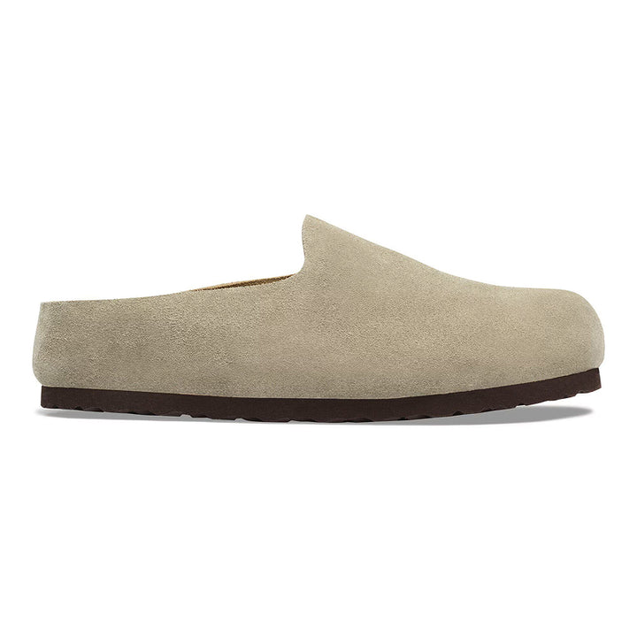 Birkenstock Amsterdam Cuir Suède Enveloppé - Taupe