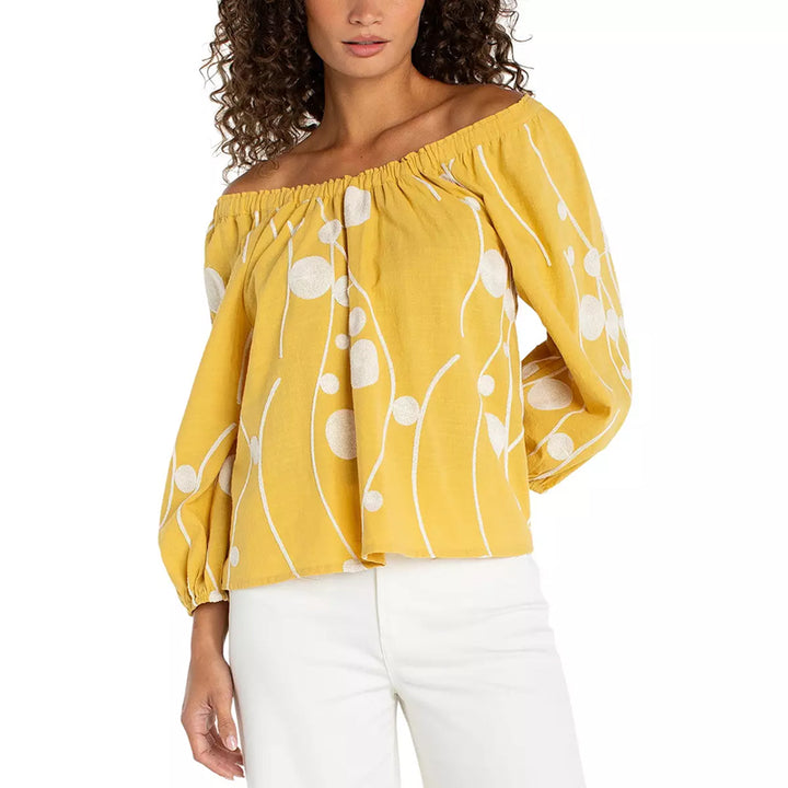 Liverpool 3/4 Sleeve Woven Top