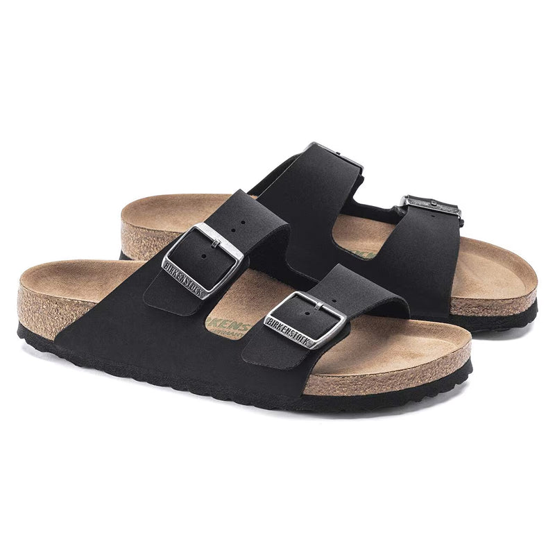 Birkenstock Arizona Vegan Black Birkibuc - Étroit