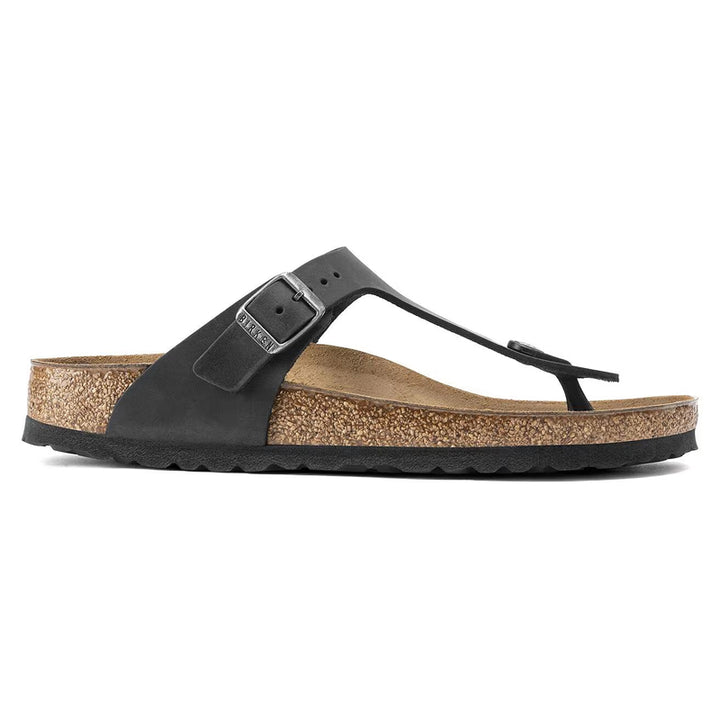 Birkenstock Gizeh Black Oiled Leather - Regular