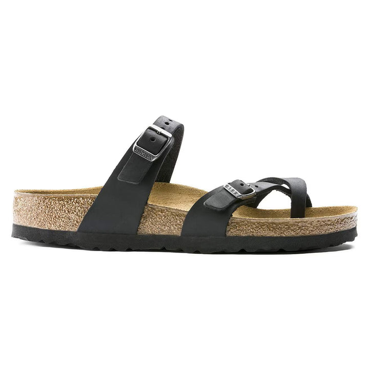 Birkenstock Mayari Cuir Huilé Noir - Régulier