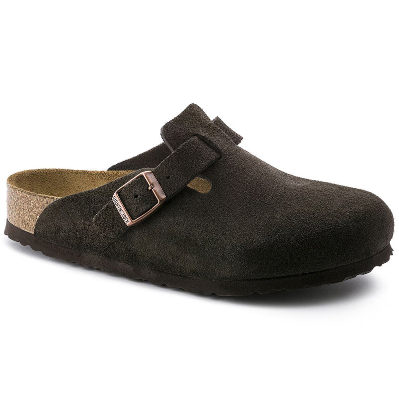 Birkenstock Boston Soft Footbed Suede Leather Mocha - Regular
