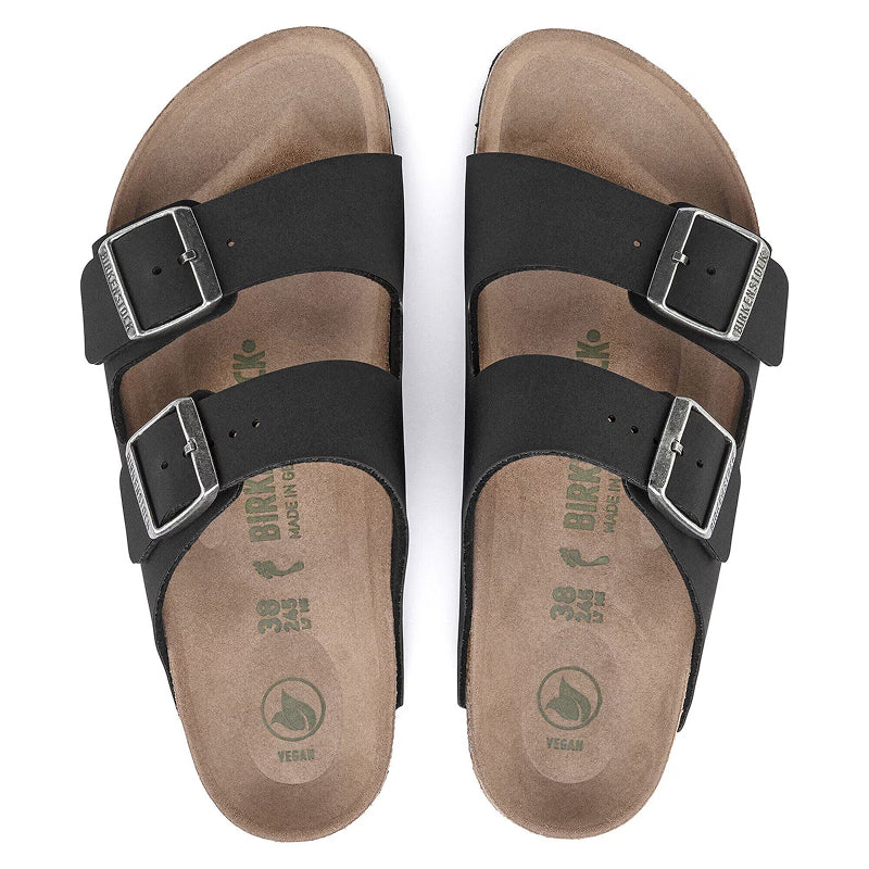 Birkenstock Arizona Vegan Black Birkibuc - Étroit