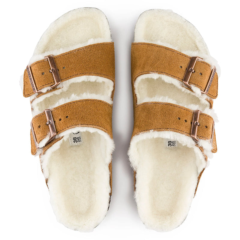 Birkenstock Arizona Vison Shearling Sandale - Régulier