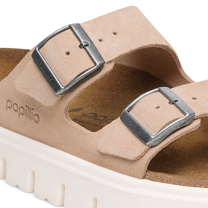 Birkenstock Papillio Arizona Chunky Warm Sand Suede - Narrow