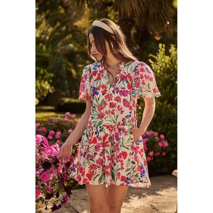 Sugarlips Kivia Blossom Rock A By Trapeze Mini Dress