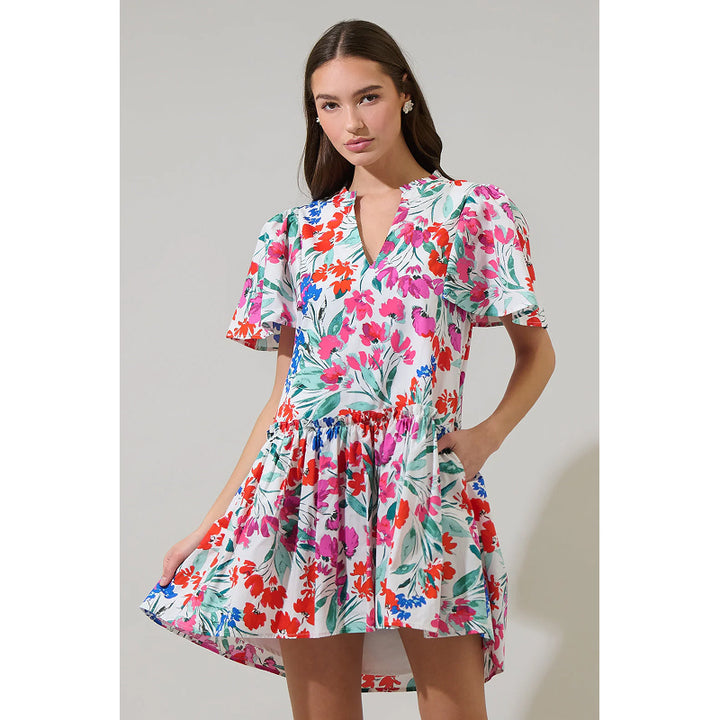 Sugarlips Kivia Blossom Rock A By Trapeze Mini Dress