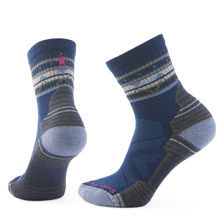 SmartWool Women's Hike Light Cushion Zig Zag Graphic Mid Crew Socks