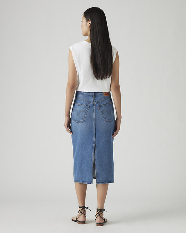 Levi's High Rise Slit Skirt