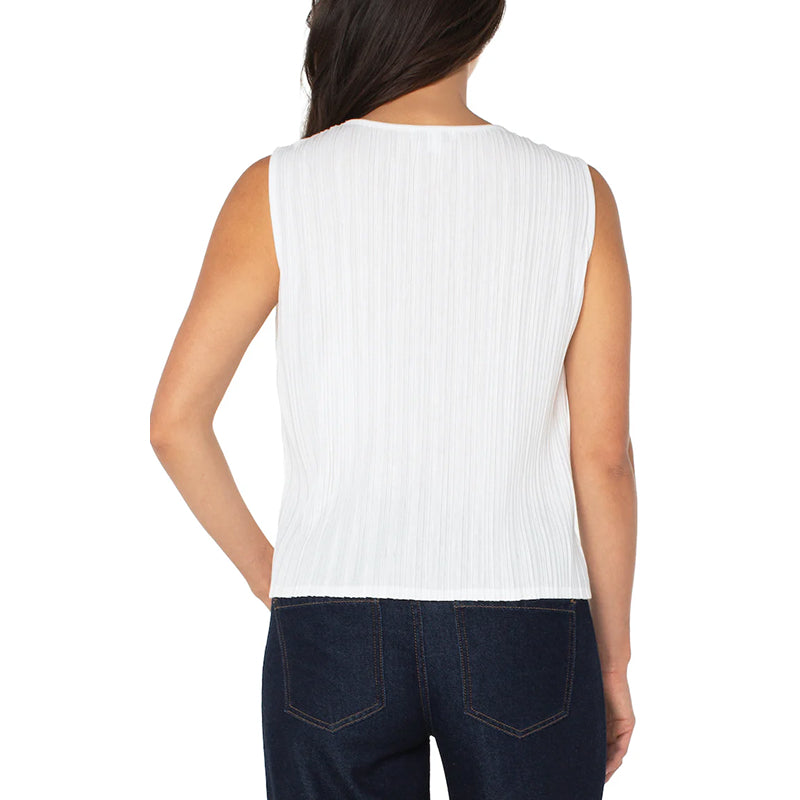 Liverpool Sleeveless Boat Neck Knit Top