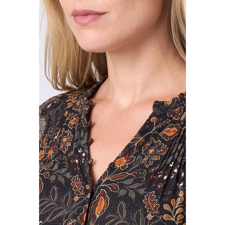 Liverpool Long Sleeve Button Front Woven Blouse