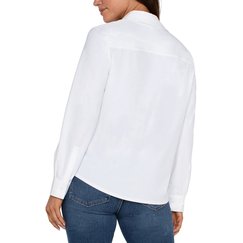 Chemise en maille à manches longues et boutonnée Liverpool