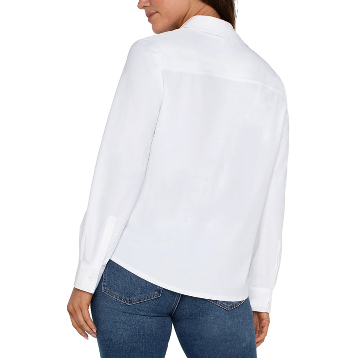 Chemise en maille à manches longues et boutonnée Liverpool