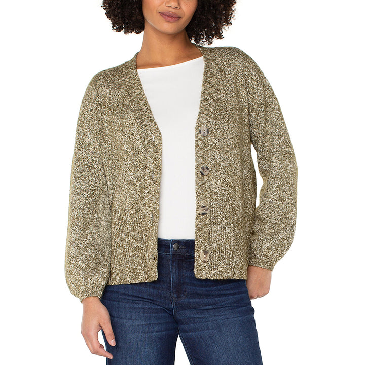 Liverpool Balloon Sleeve V Neck Cardigan