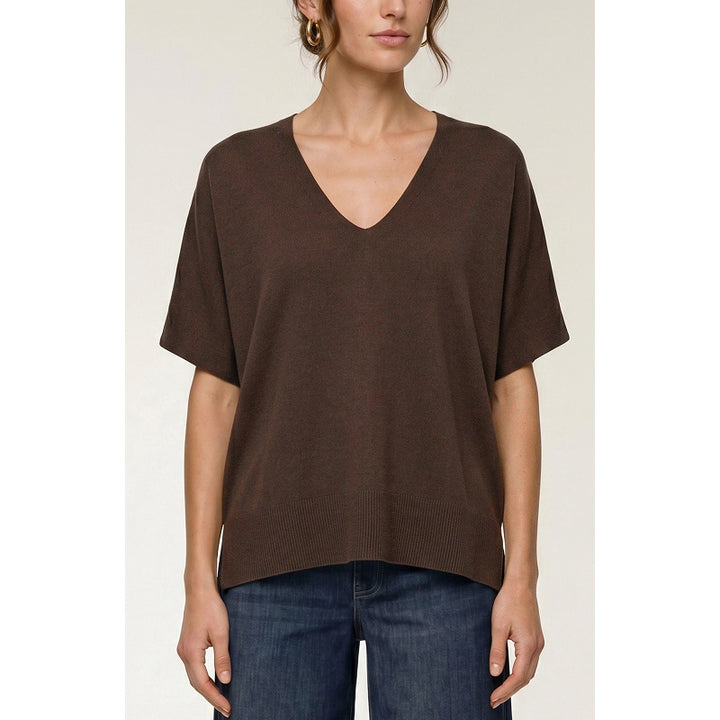 Liverpool Short Sleeve V-neck Dolman Sweater
