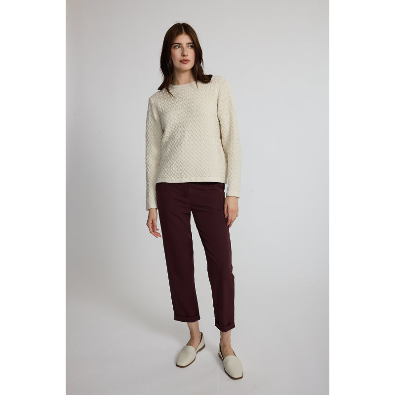 Pistache Loose Braided Knitted Fine Knit Sweater