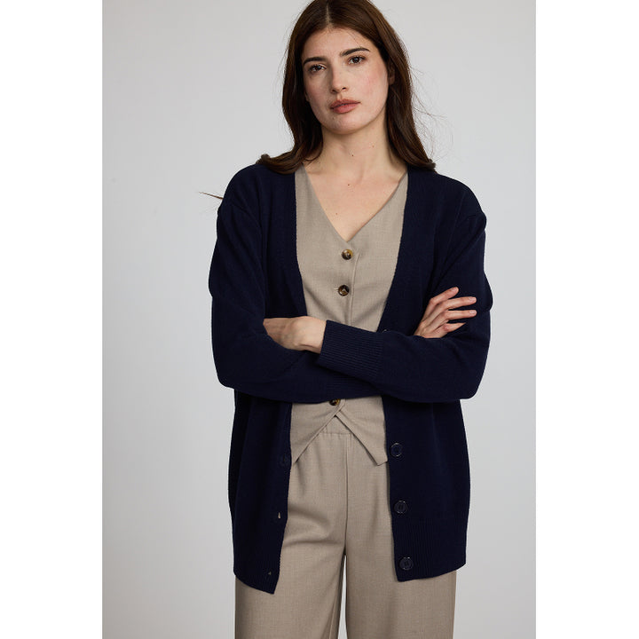 Pistache Long Fine Knit Buttoned Cardigan