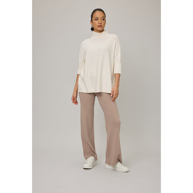 Pistache Leisure Rib Knit Pant