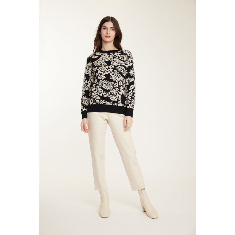 Pistache Floral Knit Sweater