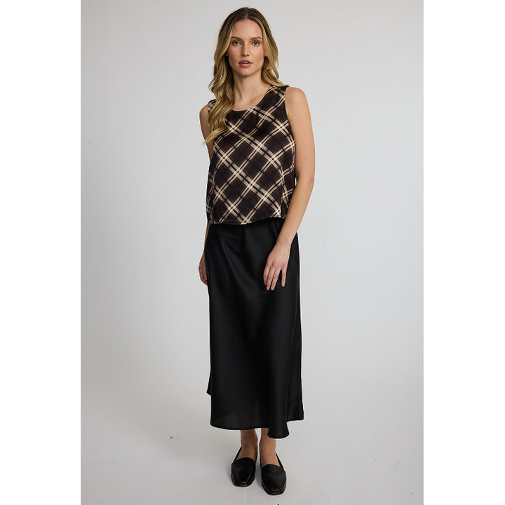 Pistache Long Satin Skirt