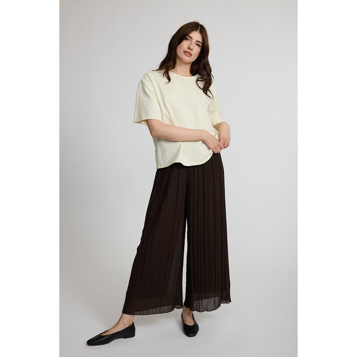 Pistache Georgette Plisse Pant