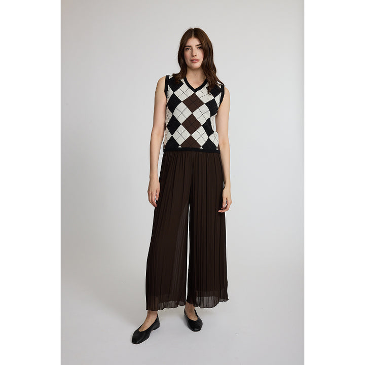 Pistache Georgette Plisse Pant