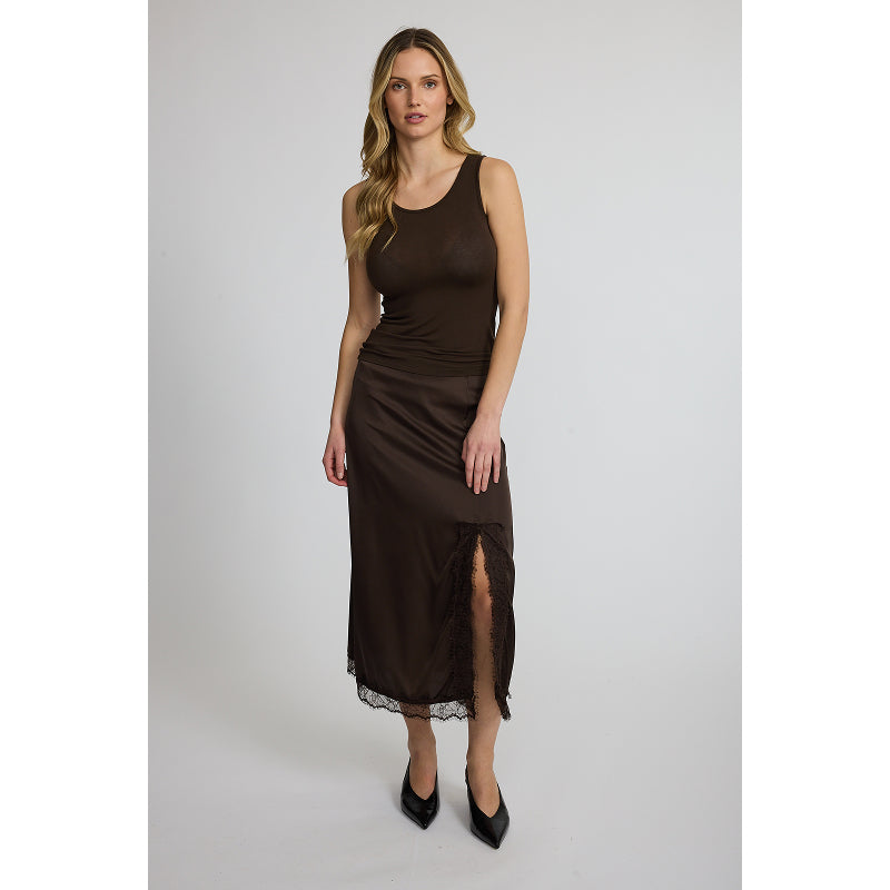 Pistache Microfine Modal Stretch Crew Neck Cami