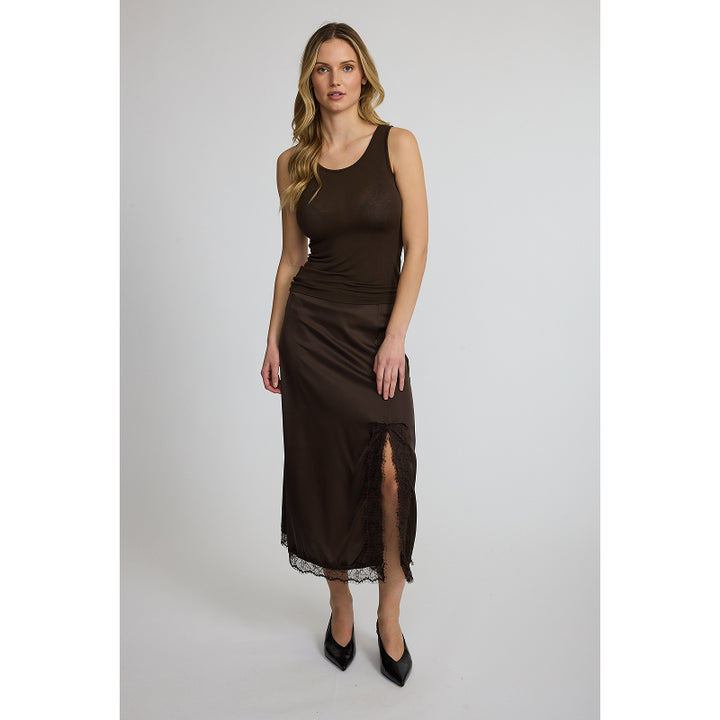 Pistache Microfine Modal Stretch Crew Neck Cami