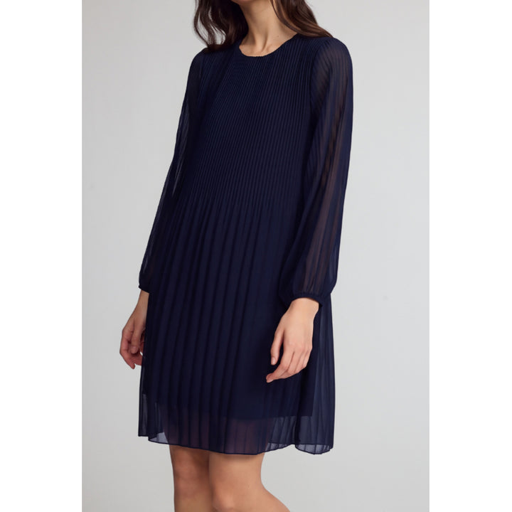Pistache Georgette Plisse Dress