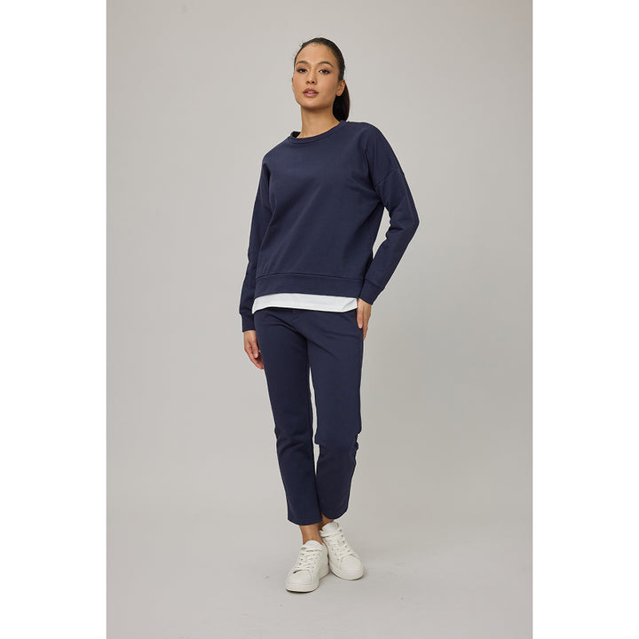 Pistache Terry Cotton Sweatshirt with Zippers and Cotton Bottom