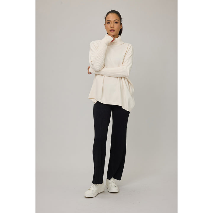Pistache Leisure Rib Knit Pant